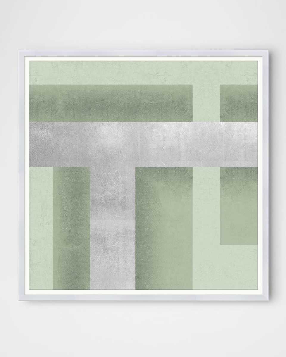 "Silver Maze 2" Framed Giclee